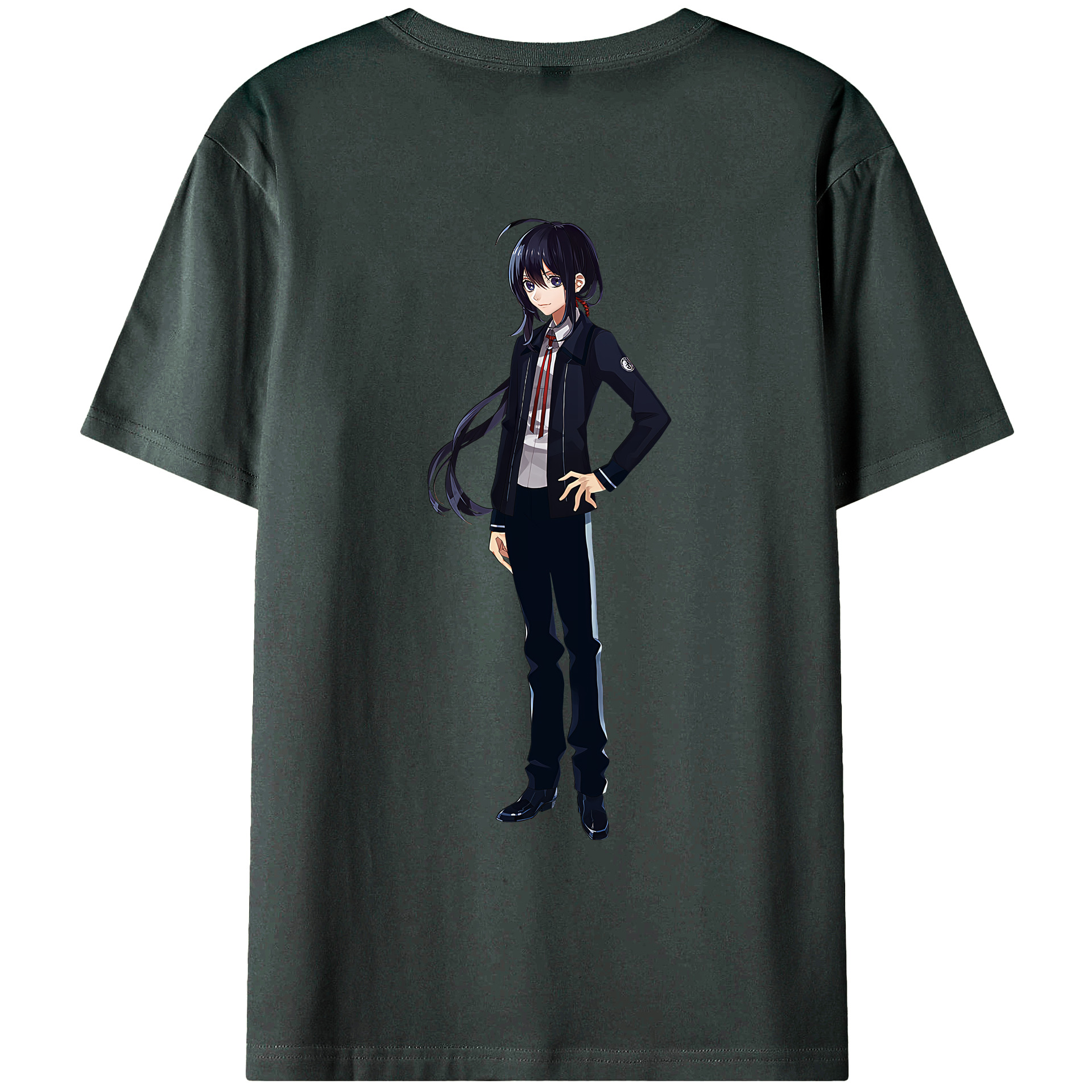 （画像用） 刀剣乱舞 Touken Ranbu 綿100％ メンズ半袖Tシャツ（バックプリント） 通気性